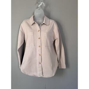 Thread & Supply Women’s Pink Cream Button Down Shirt – Size Small
